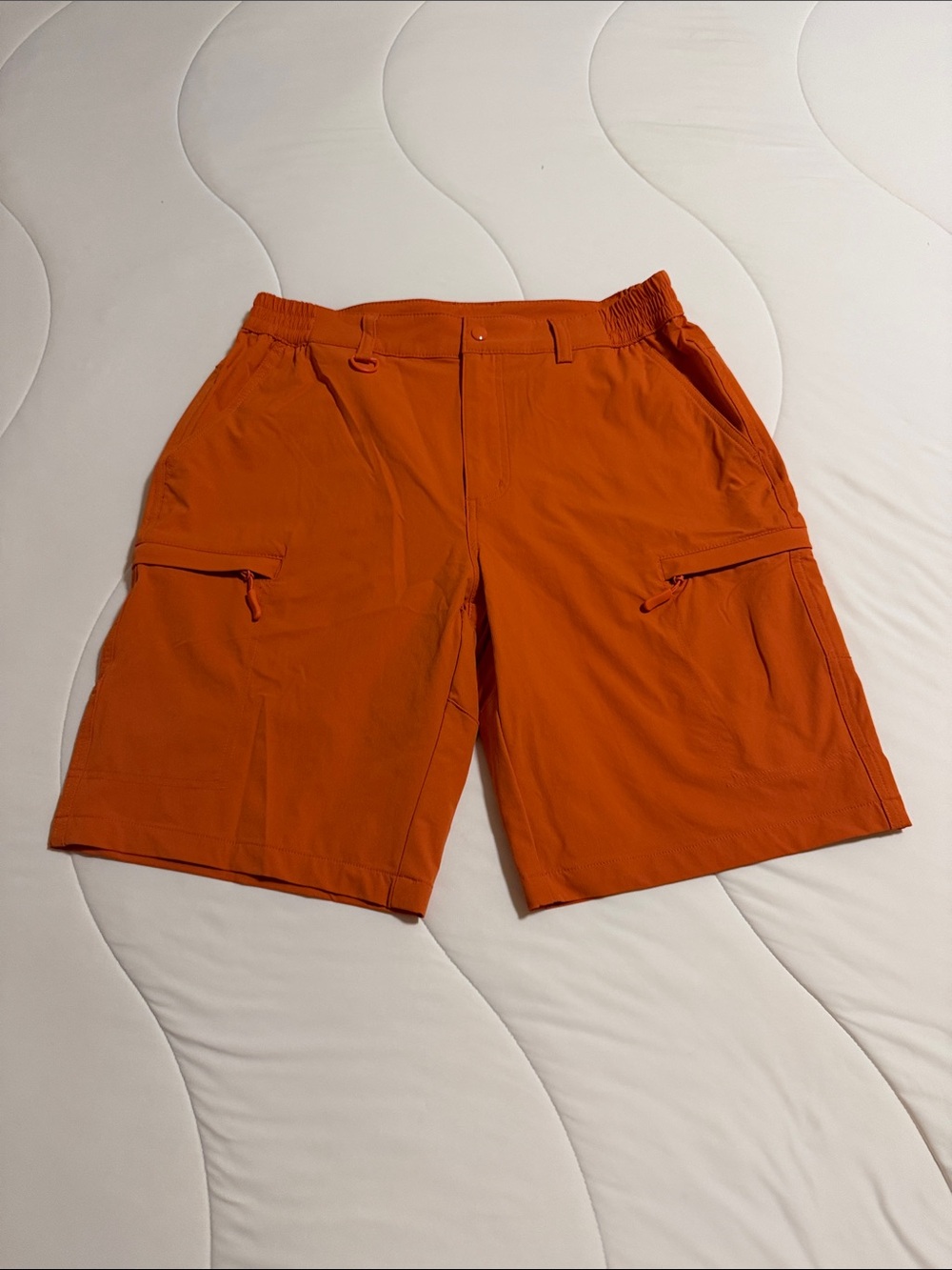 Men's Cargo Shorts — Bright Orange Practical Fit